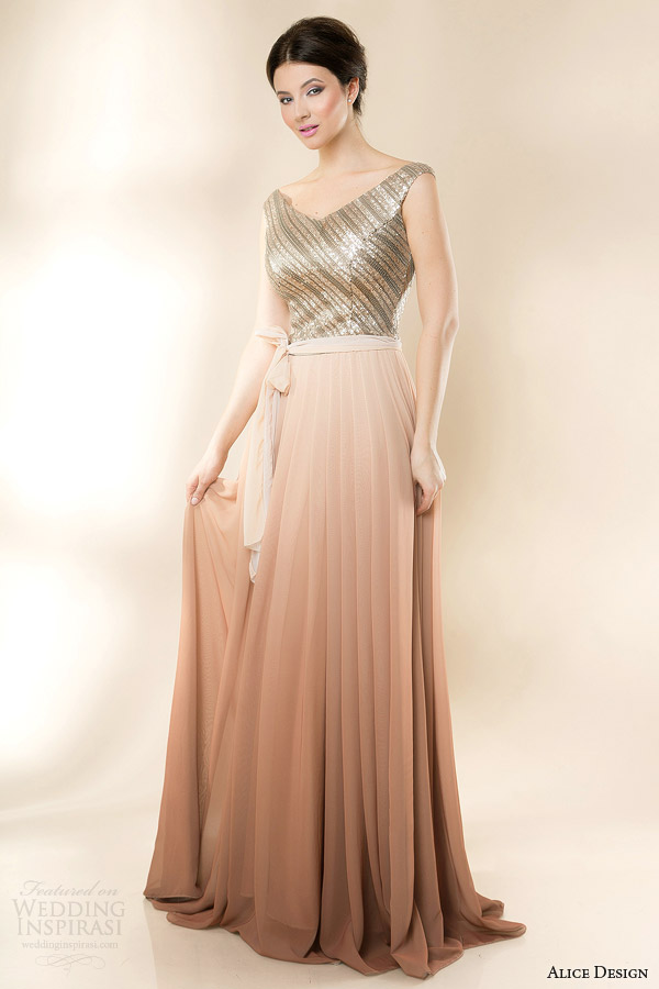 alice design atelier 2014 sleeveless gown metallic bodice ombre skirt