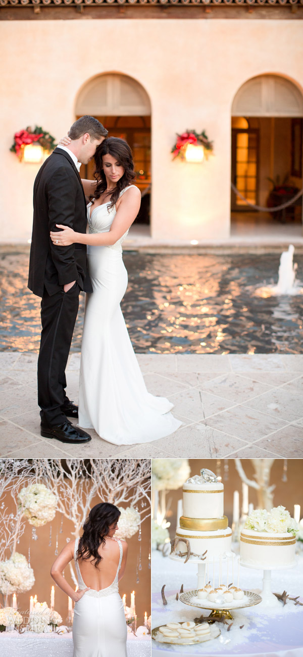 allure bridals dress style 9102 gold white winter wedding table setting allure bridals dress style 9102 gold white winter wedding table setting