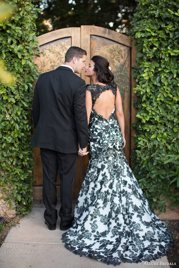 allure couture 2014 black lace wedding dress style c287 keyhole back allure couture 2014 black lace wedding dress style c287 keyhole back