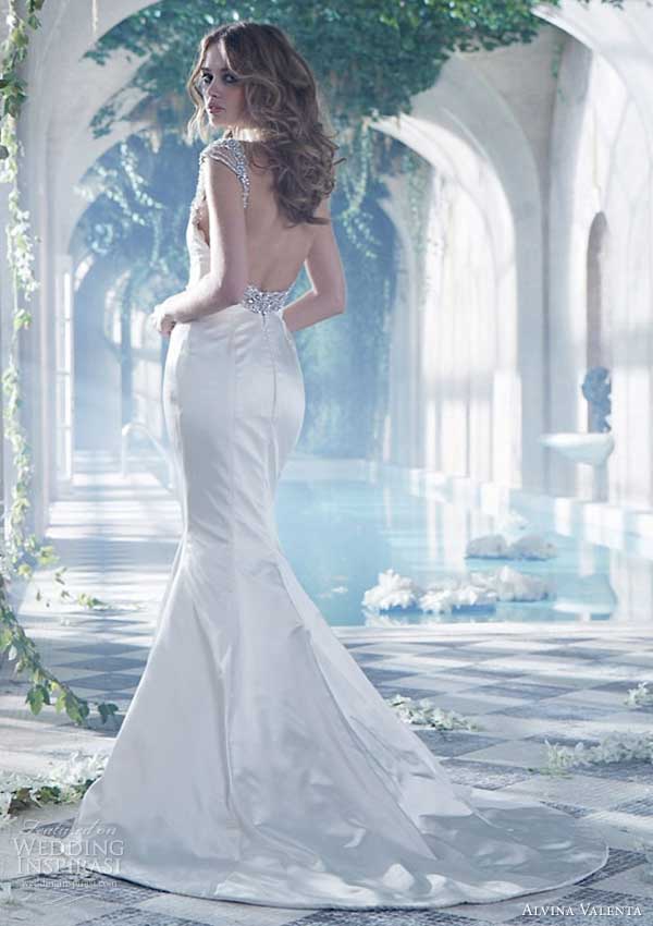 alvina valenta spring 2014 silk satin wedding dress style 9410