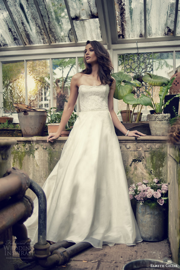 elbeth gillis bridal 2014 strapless wedding dress sophia