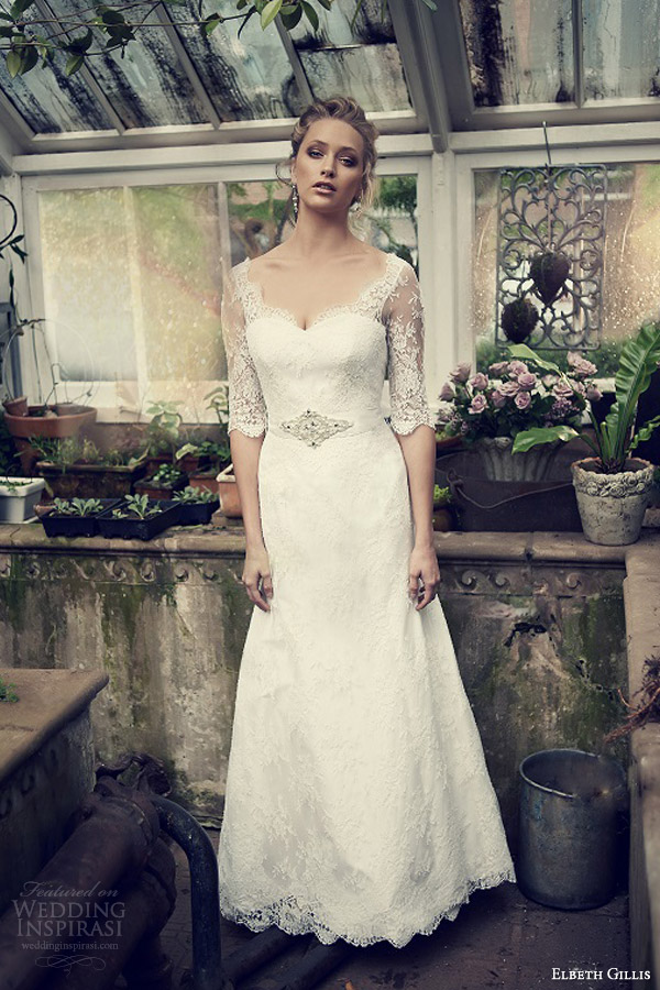 elbeth gillis wedding dresses 2014 catherine lace gown sleeves