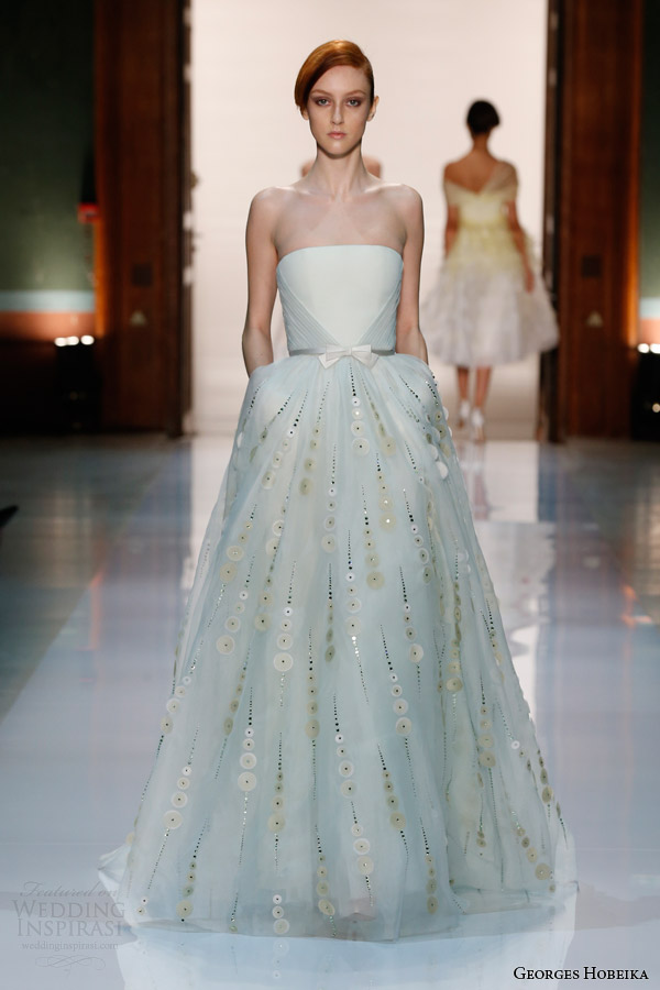 georges hobeika couture spring summer 2014 strapless gown bow georges hobeika couture spring summer 2014 strapless gown bow