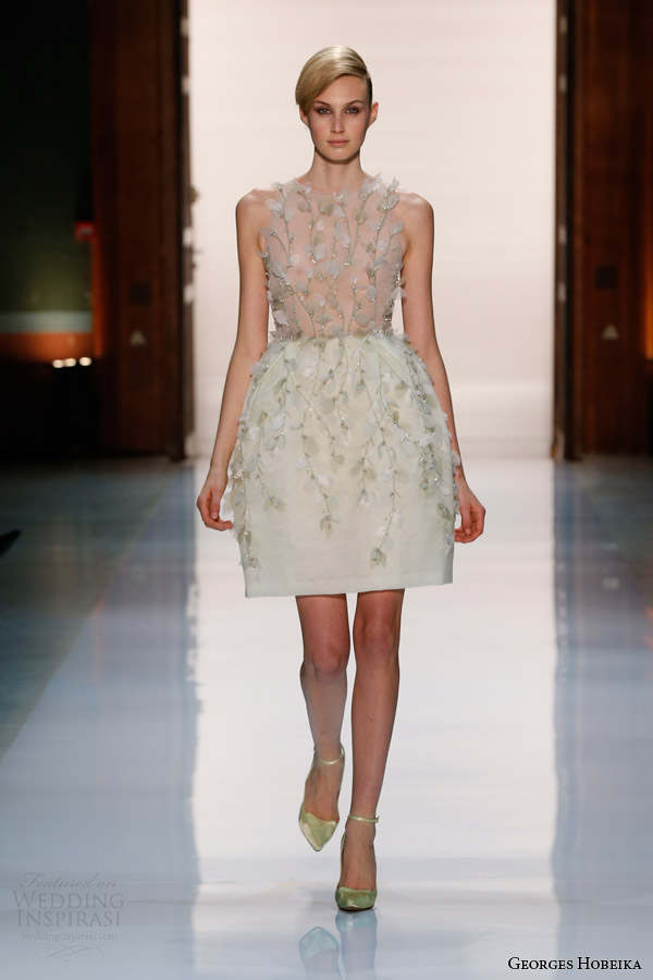 georges hobeika spring 2014 couture sleeveless short dress