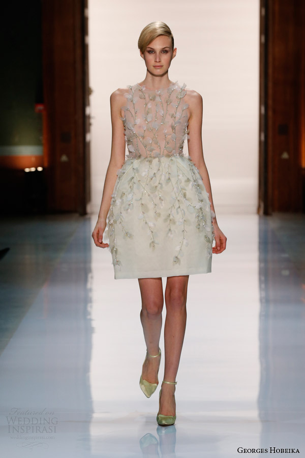 georges hobeika spring 2014 couture sleeveless short dress georges hobeika spring 2014 couture sleeveless short dress