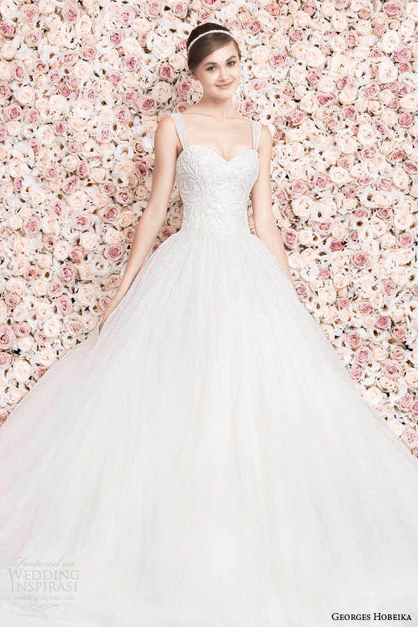 georges hobeika wedding dress 2014 bridal gown with straps