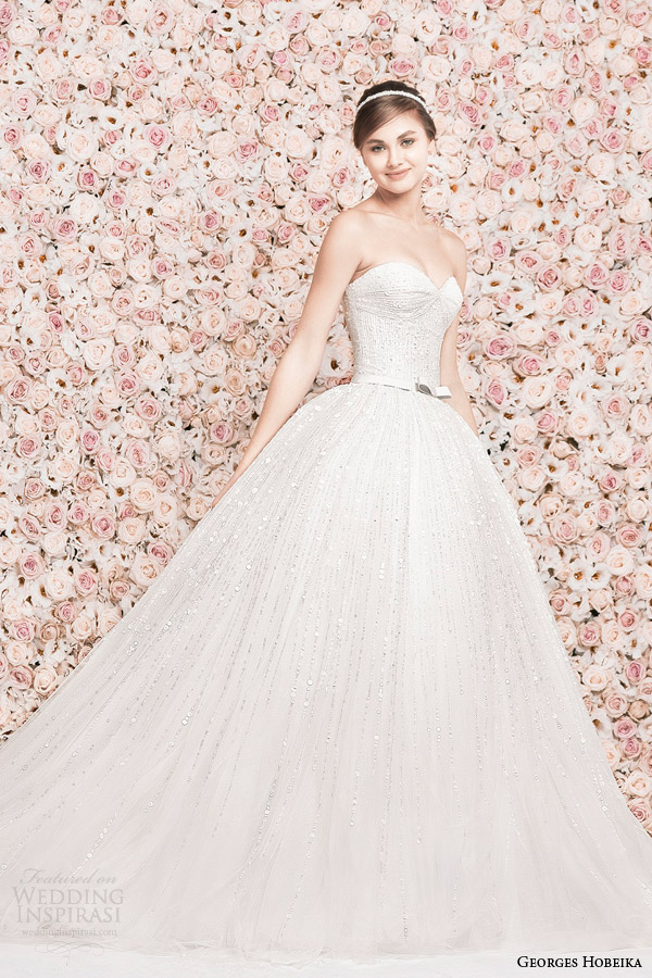 georges hobeika wedding dresses 2014 strapless embellished ball gown