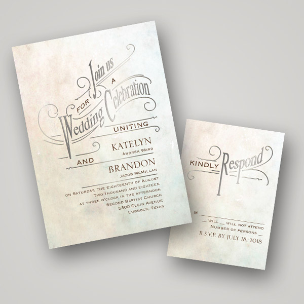 Hot Trend Foil Stamped Wedding Stationery from