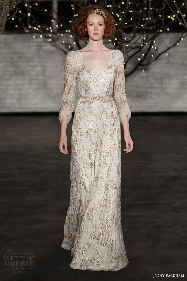 jenny packham bridal spring 2014 lucy gold embellished wedding dress