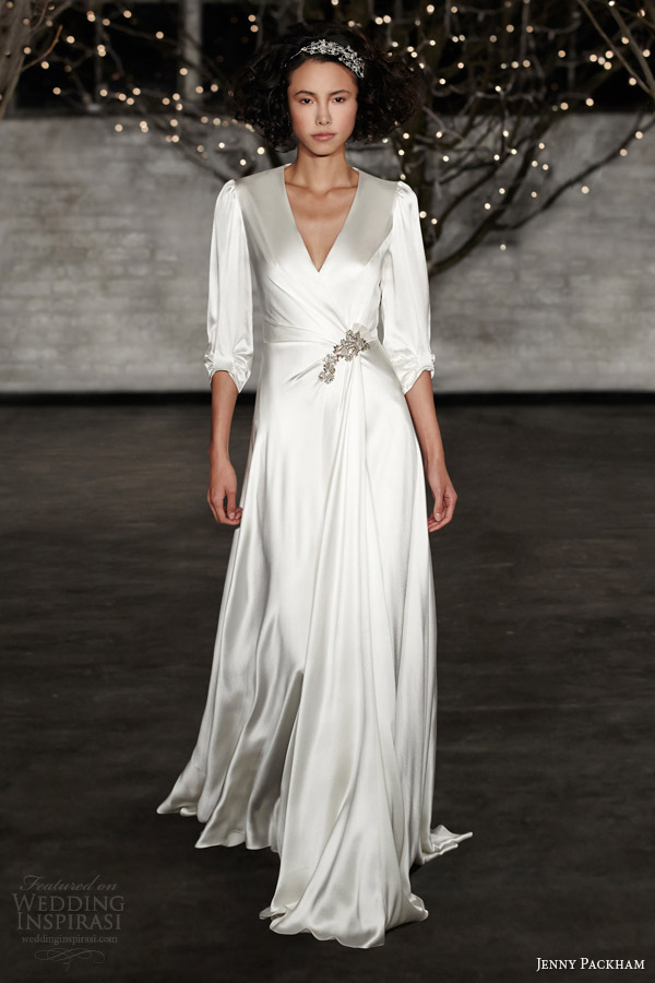 jenny packham wedding dresses spring 2014 bridal ingrid gown with sleeves