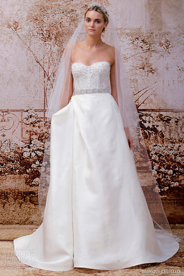 monique lhuillier fall 2014 bridal separates maxfield embellished corset hand tufted skirt crystal belt