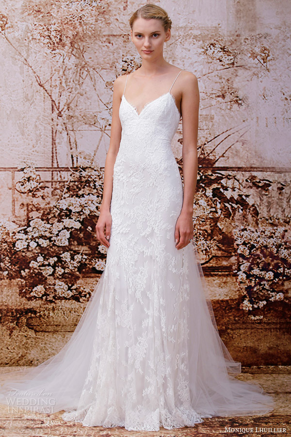 monique lhuillier fall 2014 sienna wedding dress with straps