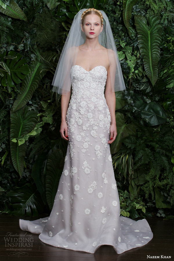 naeem khan bridal 2014 fall nantucket strapless wedding dress