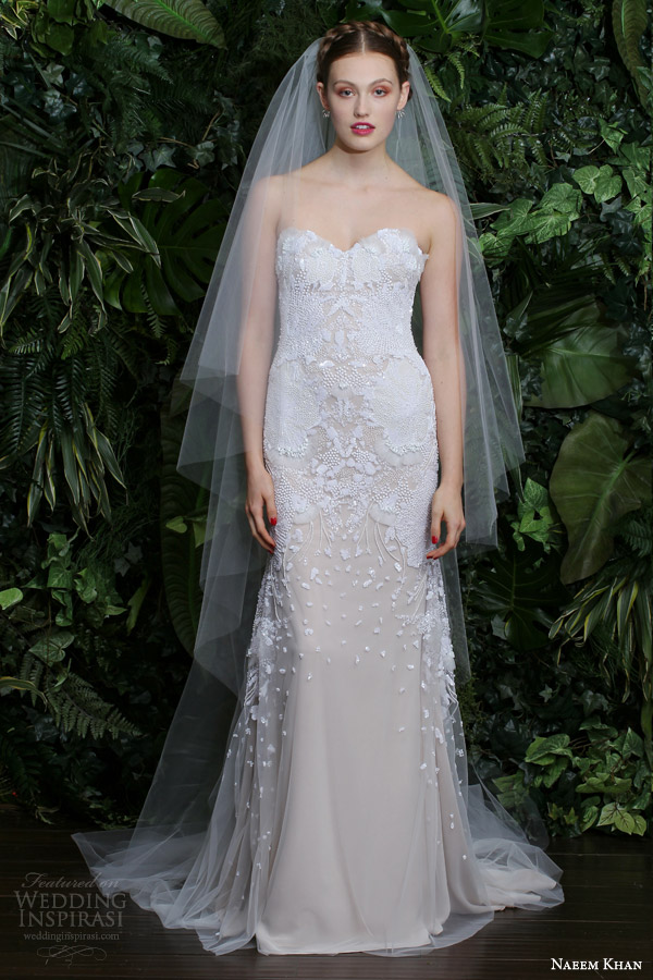 naeem khan bridal fall 2014 rio strapless sweetheart wedding dress