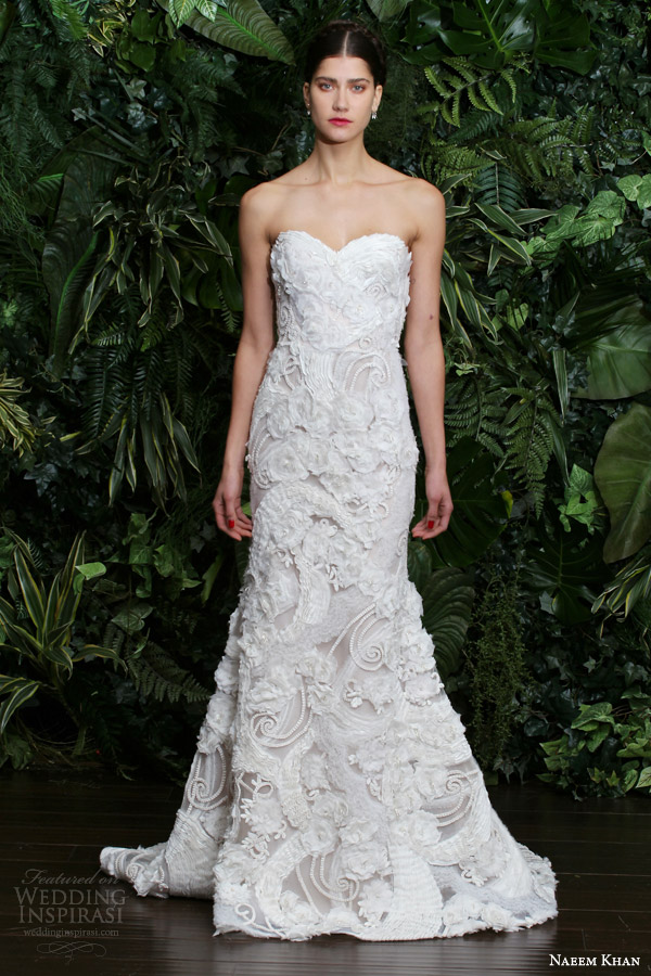 naeem khan fall 2014 bridal geneva strapless wedding dress