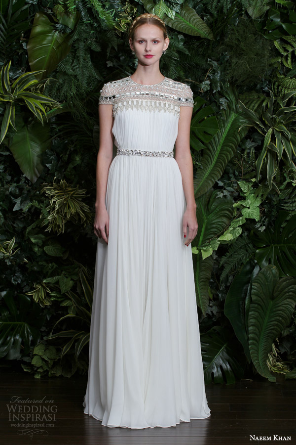 naeem khan wedding dresses fall 2014 majorca gown beaded neckline