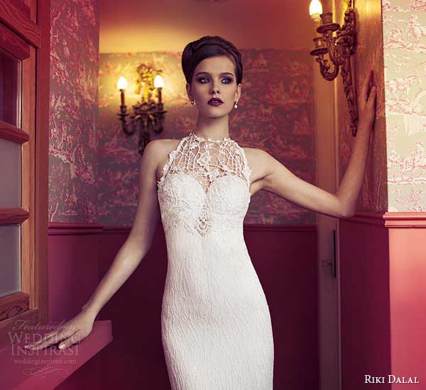 riki dalal bridal 2014 halter neck wedding dress