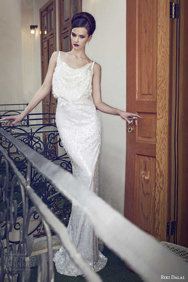 riki dalal wedding dresses 2014 blouson sheath gown straps riki dalal wedding dresses 2014 blouson sheath gown straps