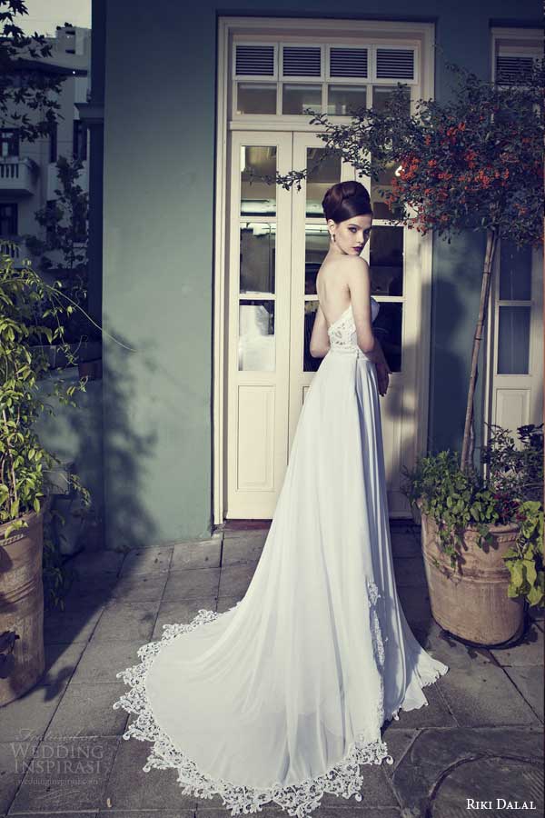 riki dalal wedding dresses 2014 strapless gown lace bodice