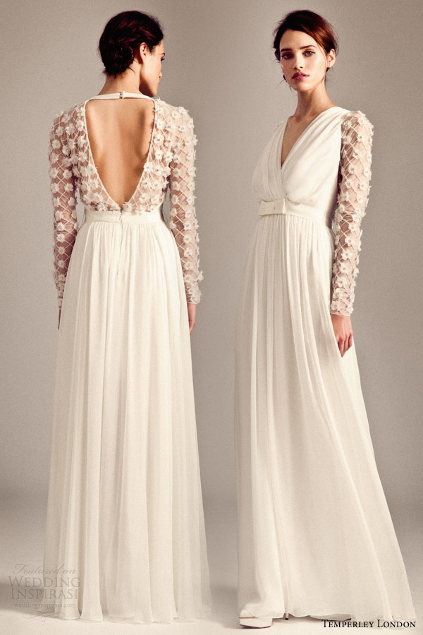 temperley bridal fall 2014 iris leigh long sleeve wedding dress