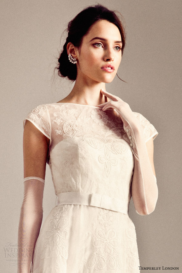 temperley bridal fall 2014 iris valerie wedding dress close up