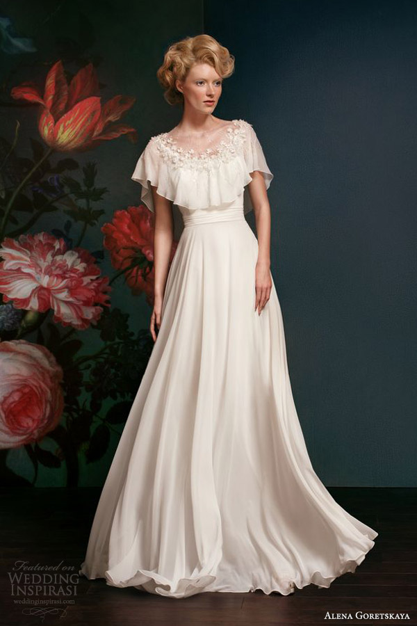 alena goretskaya wedding dresses 2014 gerda cap sleeve gown