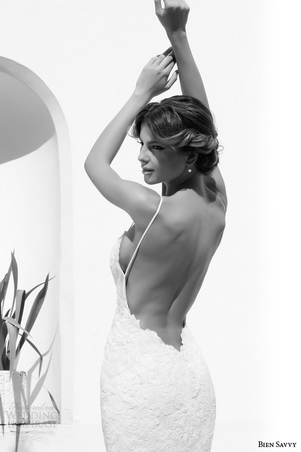 bien savvy one love spring 2014 eva backless lace wedding dress