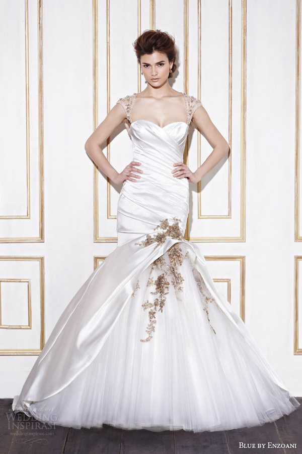 blue by enzoani bridal 2014 gainesville wedding dress with gold accents