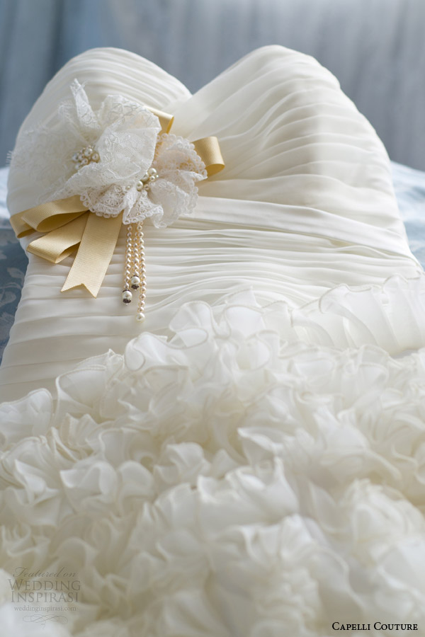 capelli couture 2014 wedding dress close up capelli couture 2014 wedding dress close up