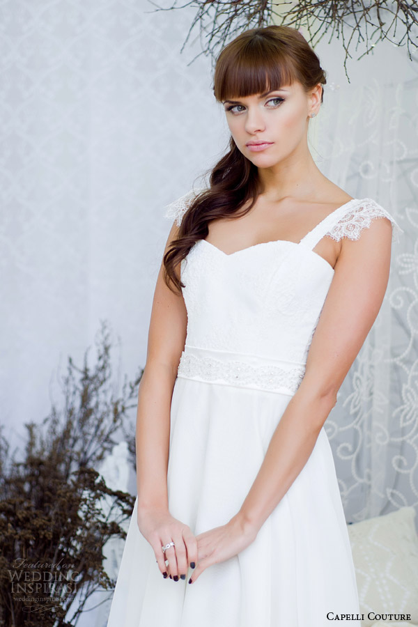 capelli couture 2014 wedding dress with straps