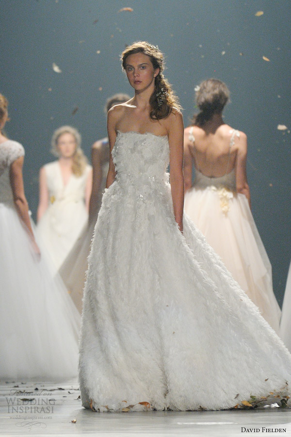 david fielden wedding dresses 2014 strapless gown style 8080