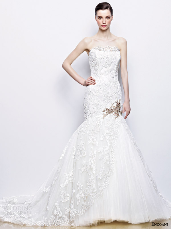 enzoani imala wedding dress gold accents