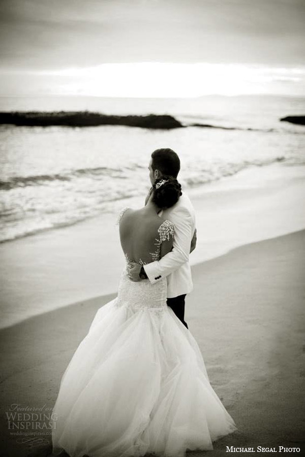 galia lahav wedding dresses 2014 real brides black and white photo shoot beach