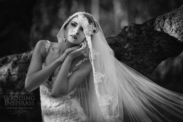 galia lahav wedding dresses 2014 real brides black white photo shoot veil