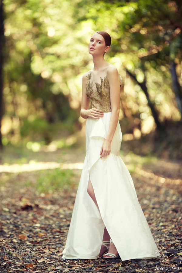 george wu 2014 bridal havilah wedding dress illusion bodice george wu 2014 bridal havilah wedding dress illusion bodice