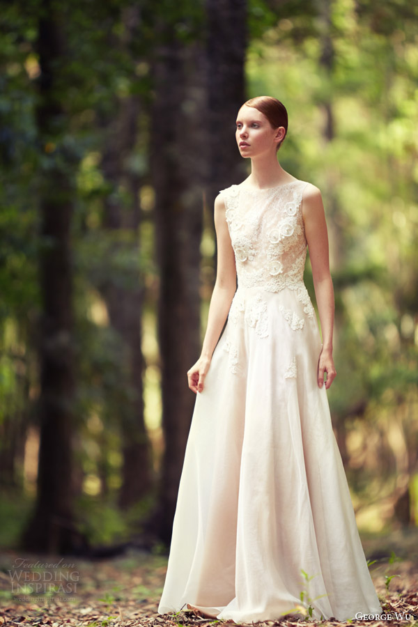 george wu bridal 2014 gnosis sleeveless wedding dress