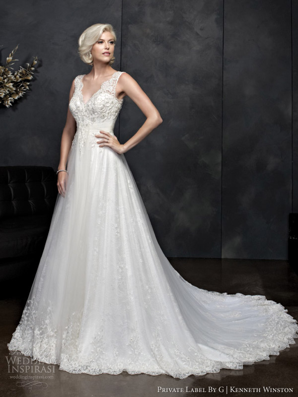 kenneth winston spring 2014 sleeveless wedding dress style 1543