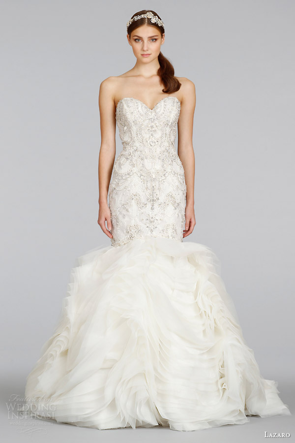 lazaro spring 2014 wedding dress style 3400 strapless beaded gown lazaro spring 2014 wedding dress style 3400 strapless beaded gown