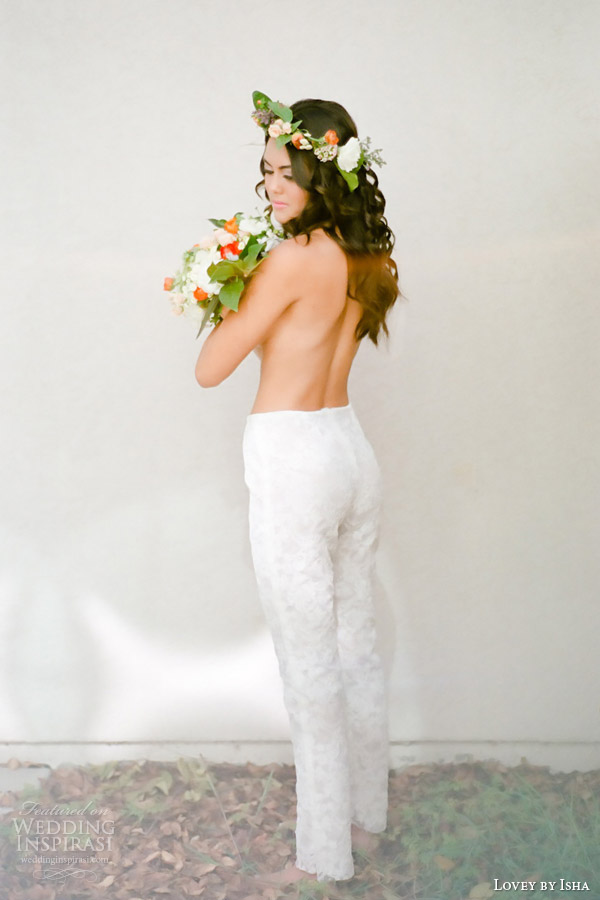 lovey by isha spring 2014 bridal separates dulzura alencon long lace pants