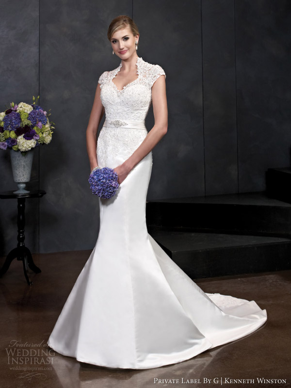 private label by g kenneth winston spring 2014 cap sleeve wedding dress style 1540