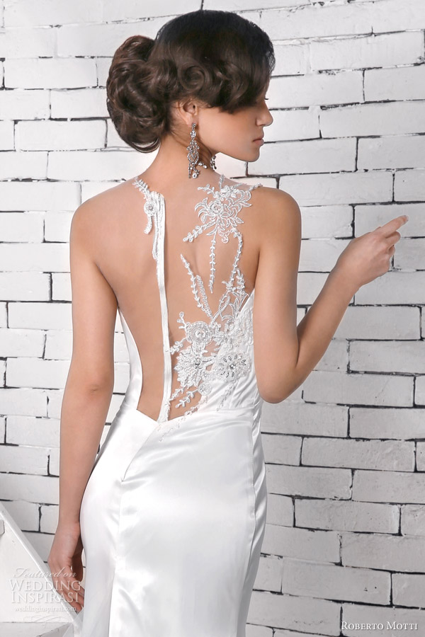 roberto motti wedding dresses 2014 sofia illusion back close up