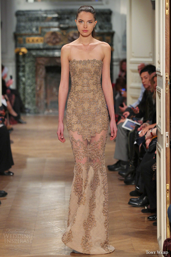 tony ward couture spring 2014 collection strapless gown