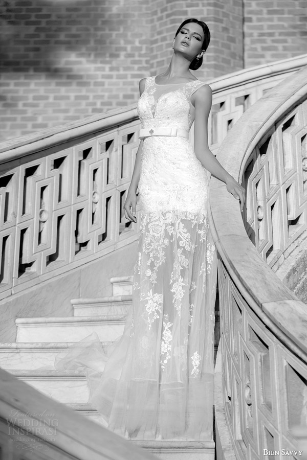 wedding dresses bien savvy one love bridal spring 2014 melanie sleeveless gown illusion neckline wedding dresses bien savvy one love bridal spring 2014 melanie sleeveless gown illusion neckline