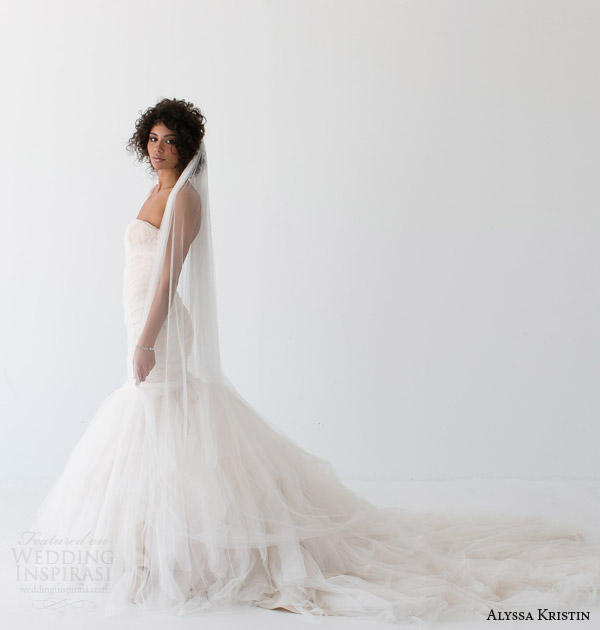 alyssa kristin bridal 2014 alessandra strapless wedding dres side view