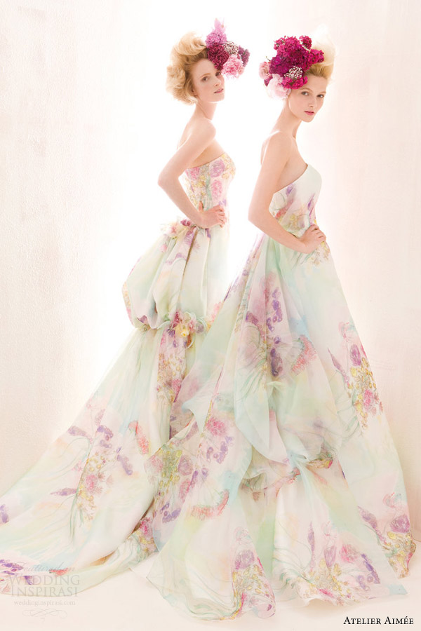 Atelier Aimee floral print wedding dress