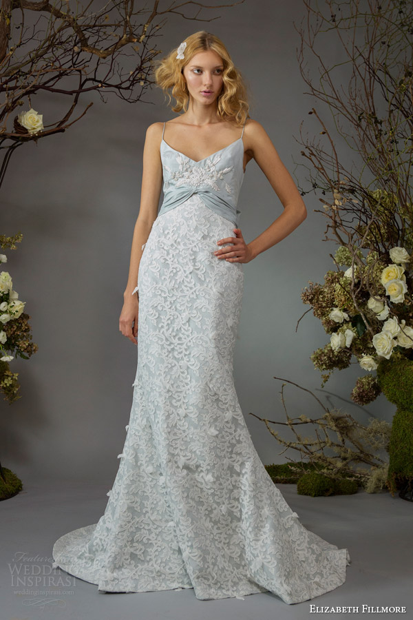 elizabeth fillmore bridal fall 2014 josephine powder blue wedding dress