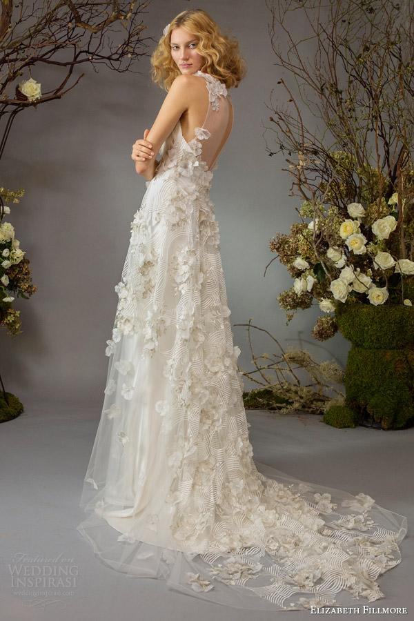 elizabeth fillmore bridal fall 2014 palace garden wedding dress back train