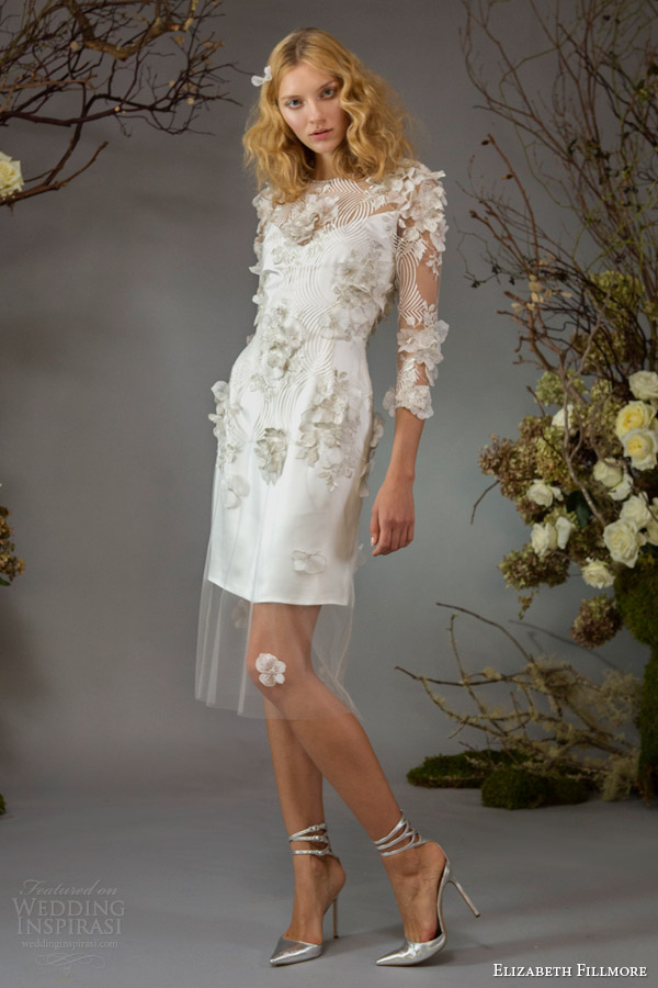 elizabeth fillmore fall 2014 bridal shanghai short wedding dress