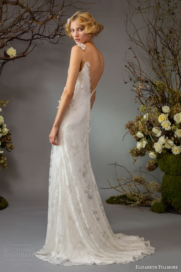 elizabeth fillmore fall 2014 bridal willa wedding dress straps back view train