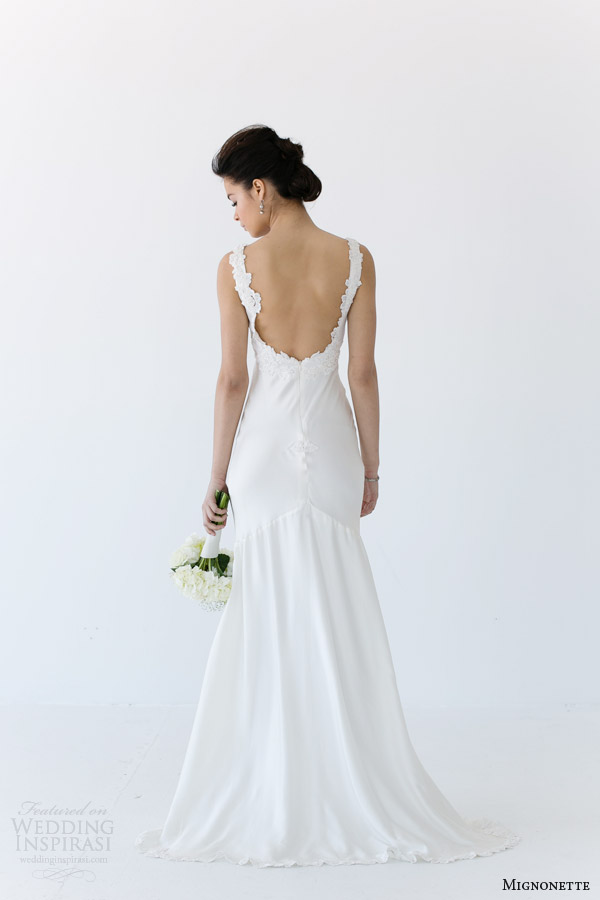 mignonette bridal spring 2014 renee wedding dress lace straps back view mignonette bridal spring 2014 renee wedding dress lace straps back view